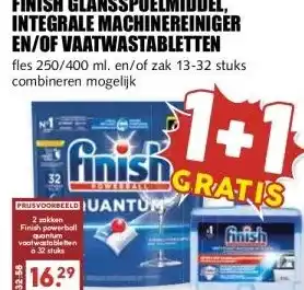MCD Supermarkt FINISH GLANSSPOELMIDDEL, INTEGRALE MACHINEREINIGER EN/OF VAATWASTABLETTEN aanbieding