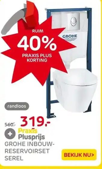 Praxis Grohe Solido Inbouwtoilet set met aanbieding