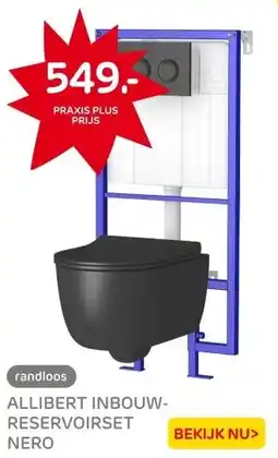 Praxis Allibert Nero Inbouwtoilet set met aanbieding
