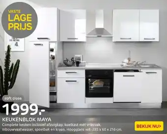 Praxis Keukenblok Maya 285cm Soft close | aanbieding
