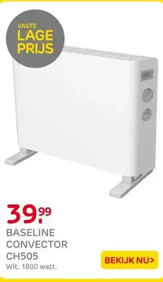 Praxis Baseline convector CH505 1800W wit aanbieding