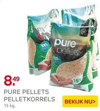 Praxis Pure Pellets pelletkorrels Din+ 15kg aanbieding