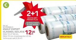 Praxis Knauf Expert - dak isolatie - glaswol - aanbieding
