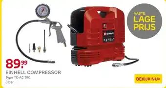 Praxis Einhell Compressor TC-AC 190 OF Set - aanbieding