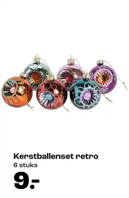 Kwantum Kerstballenset retro aanbieding