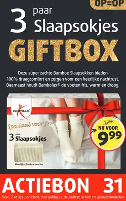 Lucovitaal 3 Paar Slaapsokjes GIFTBOX aanbieding