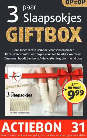 Lucovitaal 3 Paar Slaapsokjes GIFTBOX aanbieding