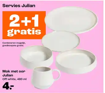 Kwantum Mok met oor Julian Off-white aanbieding