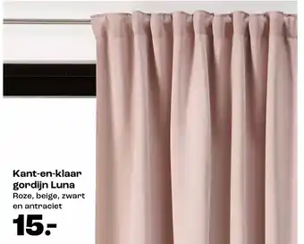 Kwantum Kant en klaar gordijn Luna aanbieding