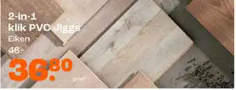 Kwantum klik PVC Jiggs aanbieding