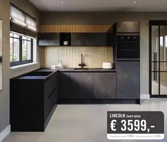 Keukendepot LINCOLN Zwart beton aanbieding