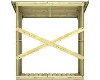 Hornbach Haardhoutberging Wenen met vloer geïmpregneerd grenenhout PEFC 180x72x180 cm aanbieding