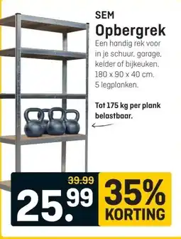 Hubo SEM Opbergrek aanbieding