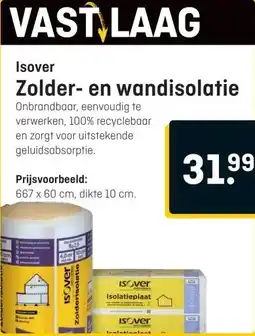 Hubo Isover Zolder- en wandisolatie aanbieding