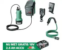 Hornbach BOSCH Accu regentonpomp 18 V excl. accu en lader **GRATIS 18 of 36 V ACCU BOSCH** aanbieding