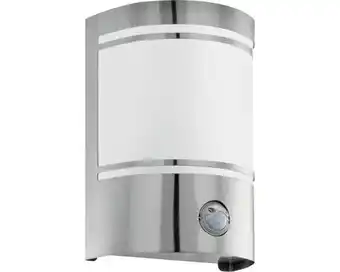 Hornbach EGLO Buitenlamp Cerno met schemersensor RVS aanbieding