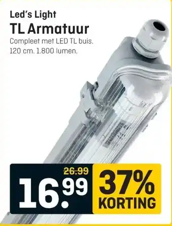 Hubo Led's Light TL Armatuur aanbieding