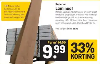 Hubo Superior Laminaat aanbieding