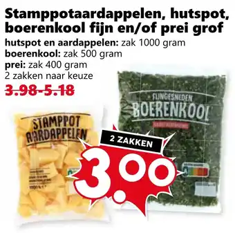 Coop Stamppotaardappelen, hutspot, boerenkool fiin en/of prei arof aanbieding