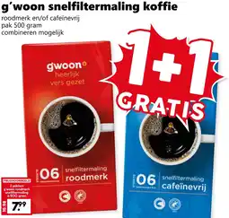 Coop q'woon snelfiltermaling koffie aanbieding