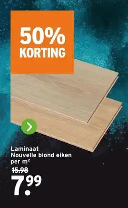 GAMMA Laminaat Nouvelle blond eiken aanbieding