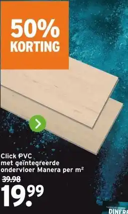 GAMMA Click PVC met geïntegreerde ondervloer Manera aanbieding
