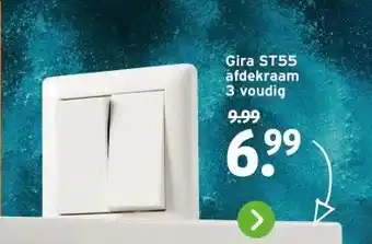 GAMMA Gira ST55 afdekraam 3 voudig aanbieding