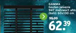 GAMMA GAMMA houten jaloezie 947 matzwart afm. (bxh): aanbieding