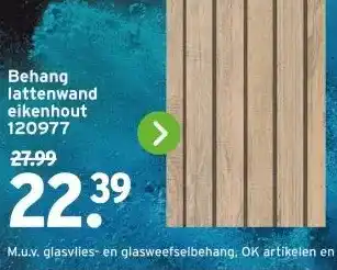 GAMMA Behang lattenwand eikenhout aanbieding
