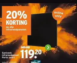 GAMMA Sanivesk infraroodpaneel Porto zwart aanbieding