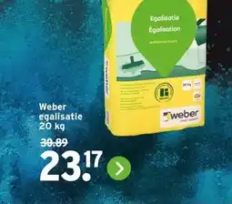GAMMA Weber egalisatie 20 kg 30.89 aanbieding
