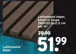 GAMMA Lattenwand koper, beton of taupe aanbieding