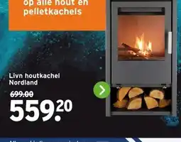 GAMMA Livn houtkachel Nordland aanbieding
