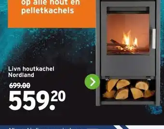 GAMMA Livn houtkachel Nordland aanbieding