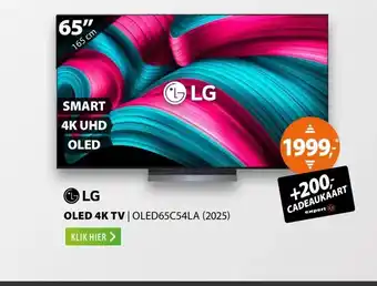 Expert LG OLED 4K 65C54LA (2025) aanbieding