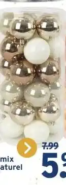 GAMMA Kerstballenmix kunststof naturel 30 stuks aanbieding