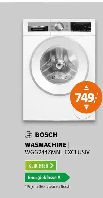 Expert Bosch WGG244ZMNL EXCLUSIV aanbieding