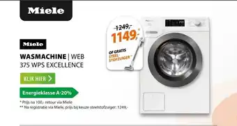 Expert Miele WEB 375 WPS Excellence PowerWash aanbieding