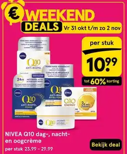 Etos NIVEA Q10 dag-, nacht- en oogcrème aanbieding