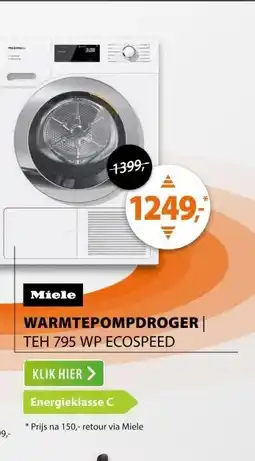 Expert Miele TEH 795 WP EcoSpeed aanbieding