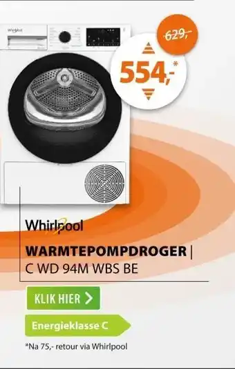 Expert Whirlpool C WD 94M WBS BE Wit aanbieding