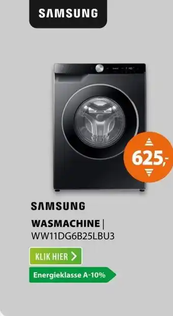 Expert Samsung SuperSpeed 6000-serie WW11DG6B25LB Zwart aanbieding
