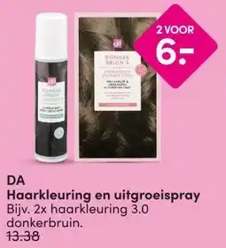 DA DA Haarkleuring en uitgroeispray aanbieding