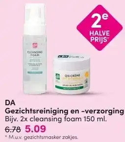 DA DA Gezichtsreiniging en -verzorging aanbieding