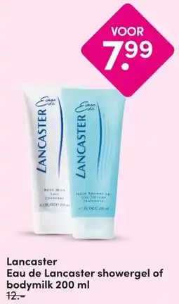 DA Lancaster Eau de Lancaster showergel of bodymilk aanbieding