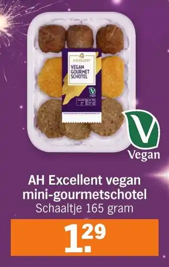 Albert Heijn Excellent vegan mini-gourmetschotel 165 gram aanbieding