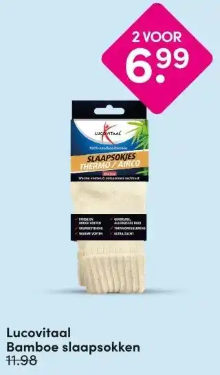DA Lucovitaal Bamboe slaapsokken aanbieding