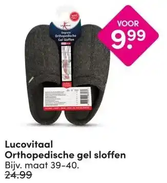 DA Lucovitaal Orthopedische gel sloffen aanbieding