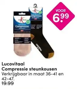 DA Lucovitaal Compressie steunkousen Verkrijgbaar in maat 36-41 en aanbieding