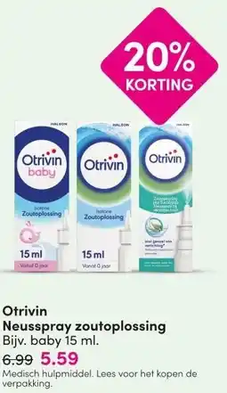 DA Otrivin Neusspray zoutoplossing aanbieding
